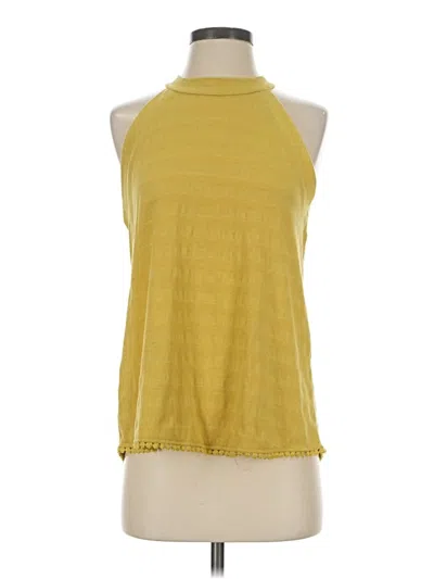 Pre-owned W5 Tank Top Yellow Halter Neckline Tops