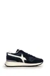 W6yz Chunky Sole Sneakers With Technical Fabric And Suede For Urban Adventures In Blue