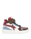 W6yz Man Sneakers Burgundy Size 8.5 Calfskin In Red