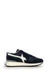 W6yz Chunky Sole Sneakers With Technical Fabric And Suede For Urban Adventures In Blu Blu E Verdi