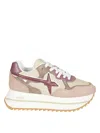 W6yz Sneakers Deva Platform Suede Nylon In Beige