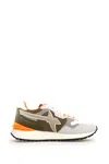 W6yz Avant-garde Suede And Technical Fabric Sneakers In Verde Blu E Verdi