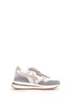 W6yz Sporty Luxury Sneakers In Technical Fabric In Grigio Neri E Grigi