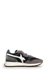 W6yz Chunky Ultra-light Sneakers With Technical Fabric And Suede Blend In Grigio Neri E Grigi