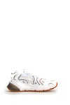 W6yz White Suede And Technical Fabric Sneakers In Neutral