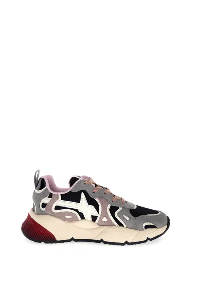 W6yz Sporty Suede And Fabric Sneaker For Women In Multi