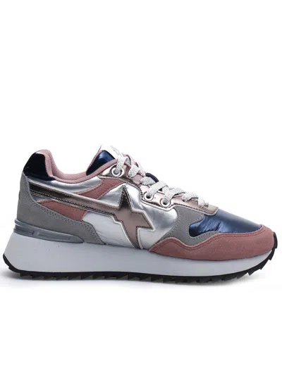 W6yz Technical Fabric And Eco Leather Sneaker In Multi
