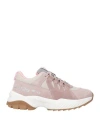W6yz Woman Sneakers Blush Size 5.5 Leather, Textile Fibers In Multi