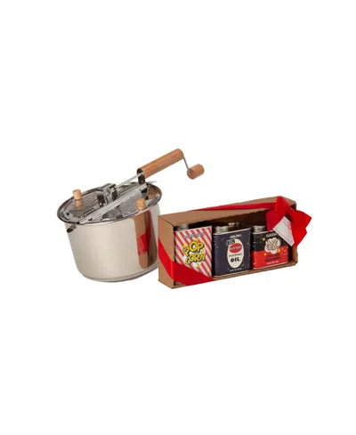 Wabash Valley Farms Retro Popcorn Popping Necessities With Whirley-pop Stovetop Popper, Set Of 4