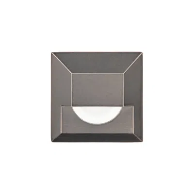 Wac 2" Square Bronzed Steel Led In-ground Step Light