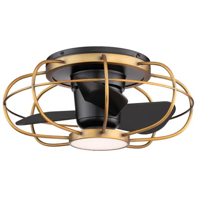 Wac 22"  Aella Aged Brass Led Outdoor Smart Fandelier Ceiling Fan