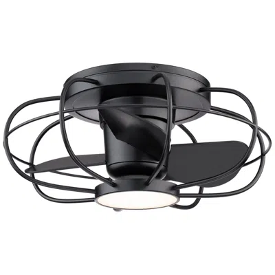 Wac 22"  Aella Matte Black Led Outdoor  Smart Fandelier Ceiling Fan