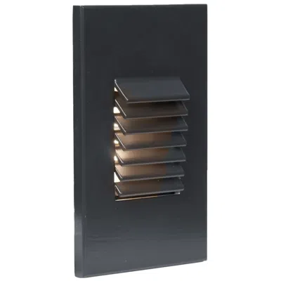 Wac 3 1/4" Wide Black Louvered Vertical Led Step Light