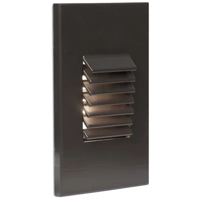 Wac 3 1/4" Wide Bronze Louvered Vertical Led Step Light