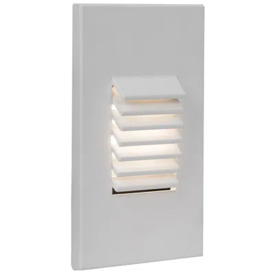 Wac 3 1/4" Wide White Louvered Vertical Led Step Light