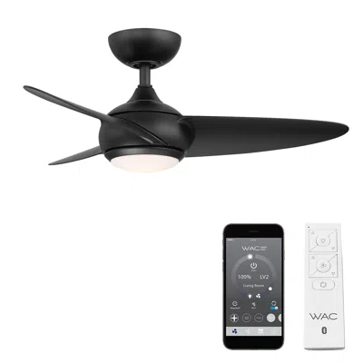 Wac 38"  Loft Matte Black Smart Outdoor Led Ceiling Fan