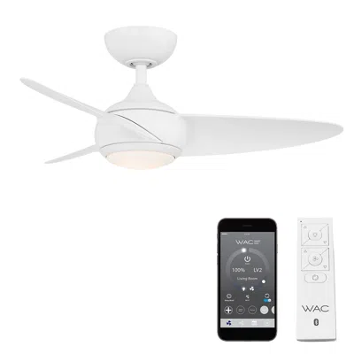 Wac 38"  Loft Matte White Smart Outdoor Led Ceiling Fan