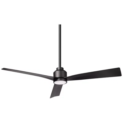 Wac 52"  Clean Wet Rated Led Matte Black Smart Ceiling Fan With Remote