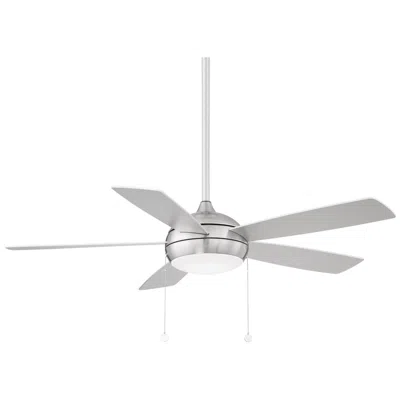 Wac 52"  Disc Ii Led Brushed Nickel Indoor Ceiling Fan With Pull Chain