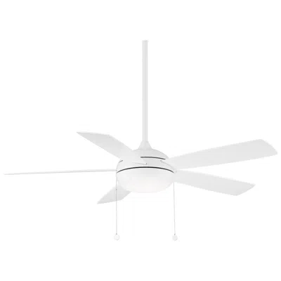 Wac 52"  Disc Ii Led Matte White Indoor Ceiling Fan With Pull Chain