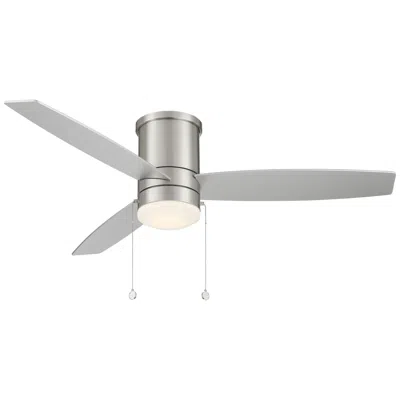 Wac 52"  Limited Atlantis Nickel Damp Rated Led Hugger Pull Chain Fan