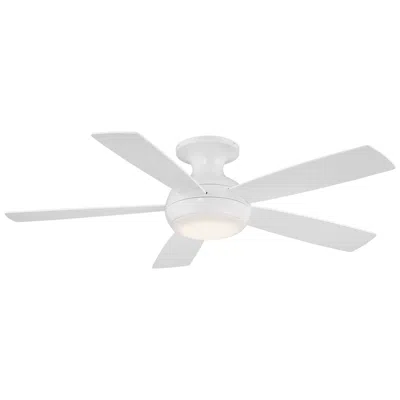 Wac 52"  Odyssey Flush Matte White Led Smart Ceiling Fan