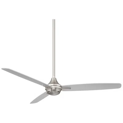 Wac 54"  Blitzen Brushed Nickel Damp Smart Ceiling Fan With Remote