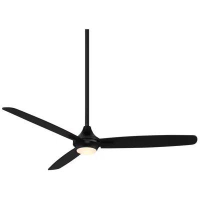 Wac 54"  Blitzen Matte Black Damp Smart Led Ceiling Fan With Remote
