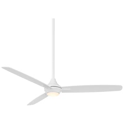 Wac 54"  Blitzen Matte White Led Damp Smart Ceiling Fan With Remote