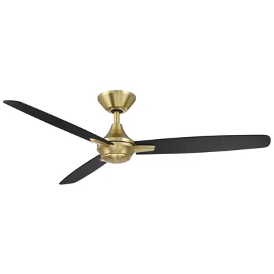 Wac 54"  Blitzen Soft Brass Damp Smart Ceiling Fan With Remote