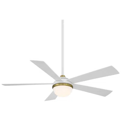Wac 54"  Eclipse Matte White Smart Outdoor Led Ceiling Fan