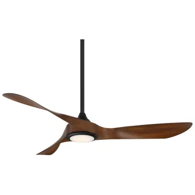 Wac 54"  Swirl Matte Black Led Wet Rated Smart Control Ceiling Fan