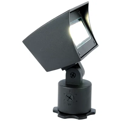 Wac 6 1/4" High Black 12v Led Landscape Wall Wash Light