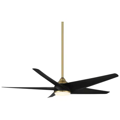 Wac 60"  Viper Soft Brass And Black Led Wet Rated Smart Ceiling Fan