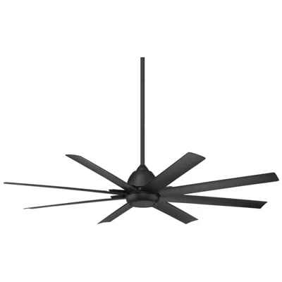 Wac 66"  Mocha Xl Matte Black Wet Rated Smart Ceiling Fan