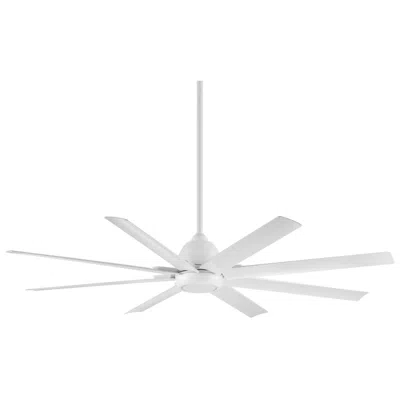 Wac 66"  Mocha Xl Matte White Wet Rated Smart Ceiling Fan