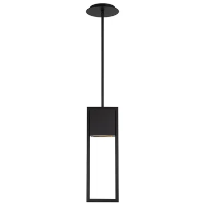 Wac Archetype 14" Wide Black Metal Led Outdoor Hanging Light