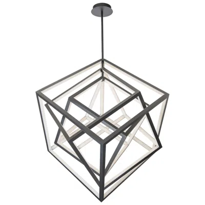 Wac Atlas 41 3/4"w Black 3-light Led Geometric Chandelier