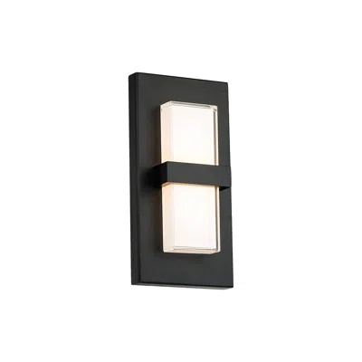 Wac Bandeau 10"h X 5"w 1-light Outdoor Wall Light In Black