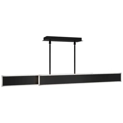 Wac Bastone 3.88"h X 36.25-50"w 2-light Linear Pendant In Black