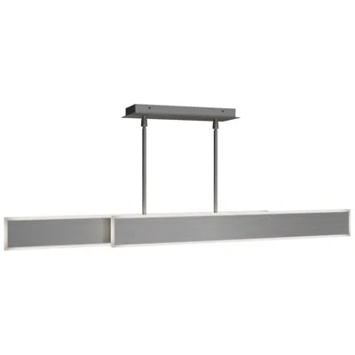 Wac Bastone 3.88"h X 36.25-50"w 2-light Linear Pendant In Brushed Nickel