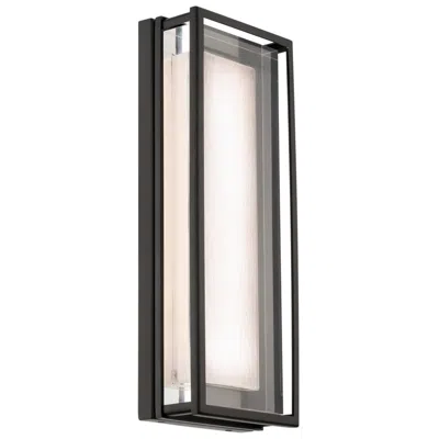 Wac Beech 16"h X 6"w 1-light Outdoor Wall Light In Black