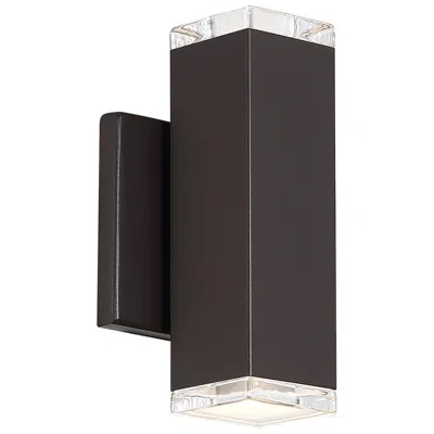 Wac Block 8" High Bronze Dark Sky Linear Modern Outdoor Wall Light
