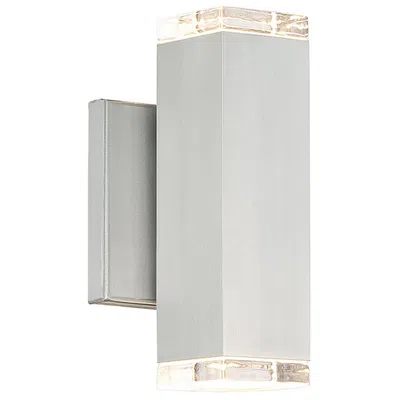 Wac Block 8" High Brushed Aluminum Dark Sky Modern Outdoor Light