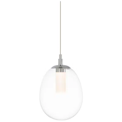 Wac Bolla 6" Wide Chrome Iron Led Oval Mini Pendant