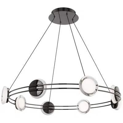 Wac Bracelet 4.5"h X 32.25"w 8-light Pendant In Black Chrome