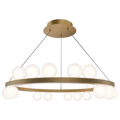 Wac Carousel 6.75"h X 28"w 21-light Chandelier In Aged Brass