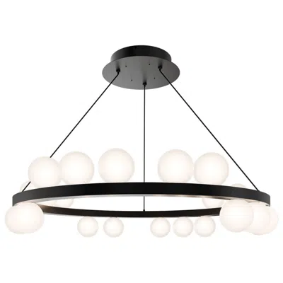 Wac Carousel 6.75"h X 28"w 21-light Chandelier In Black