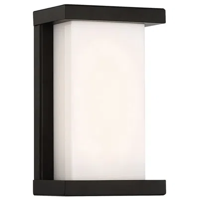 Wac Case 9" High Modern Black Led Outdoor Wall Light