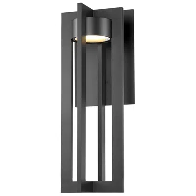 Wac Chamber 20.06"h X 7"w 1-light Outdoor Wall Light In Black